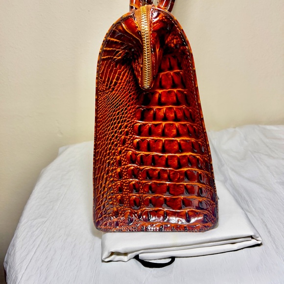 BRAHMIN CAROLINE BROWN SATCHEL like new - Picture 5 of 9